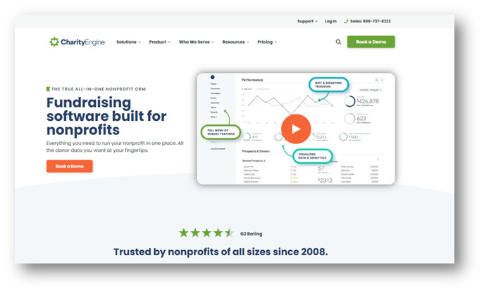 1. CharityEngine home page