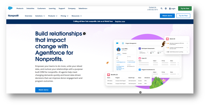 7. Salesforce home page