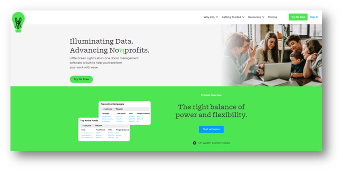9. Little Green Light home page
