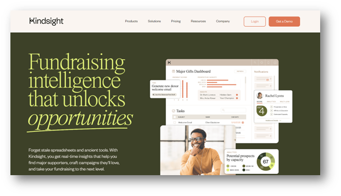 Kindsight, a platform for prospect research