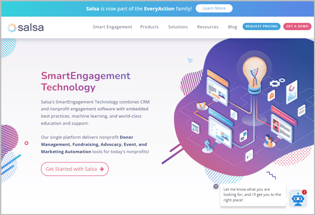 Explore Salsa, a CRM just for democratic and liberal organizations.