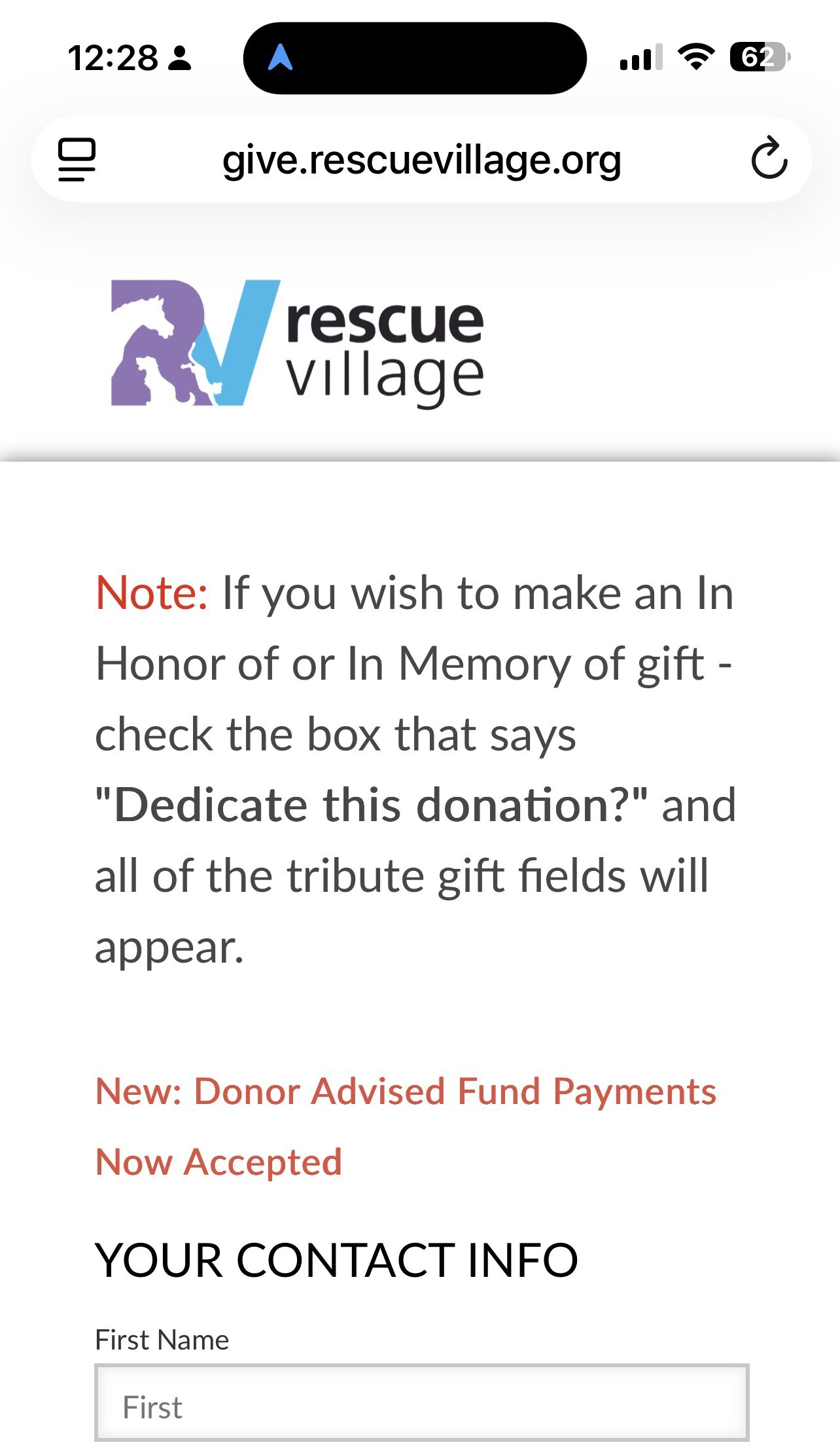 rescue village mobile form-1