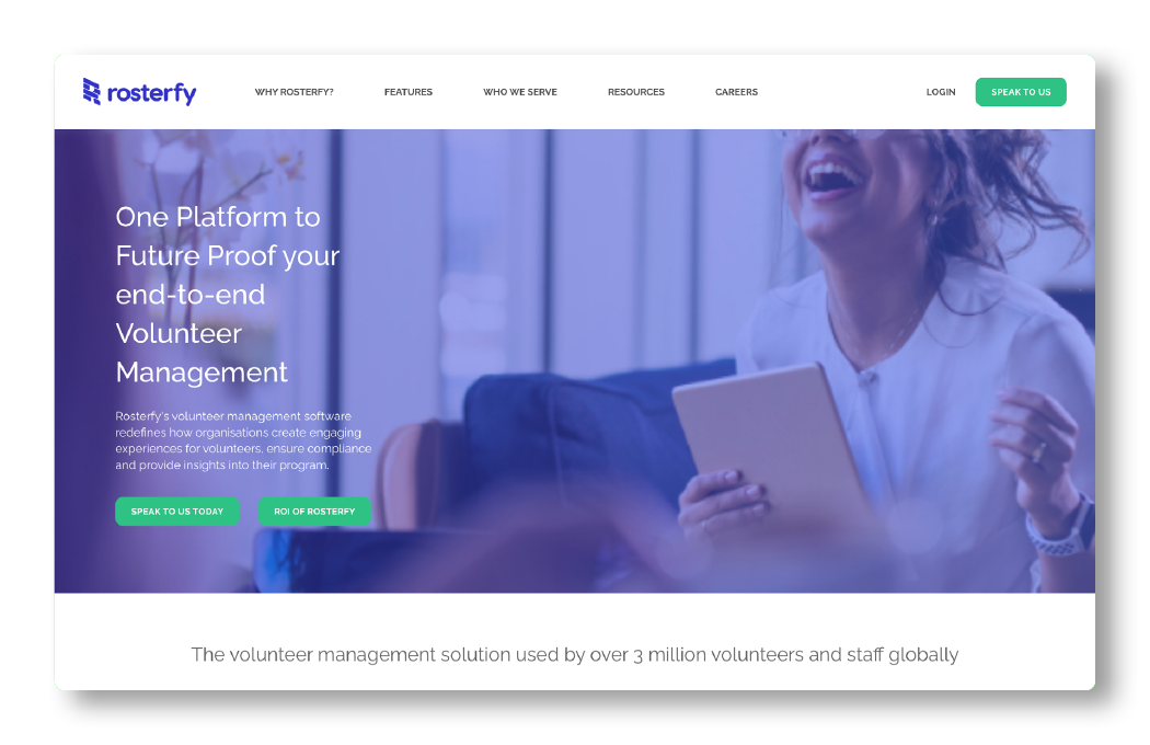 Rosterfy, a volunteer management solution.