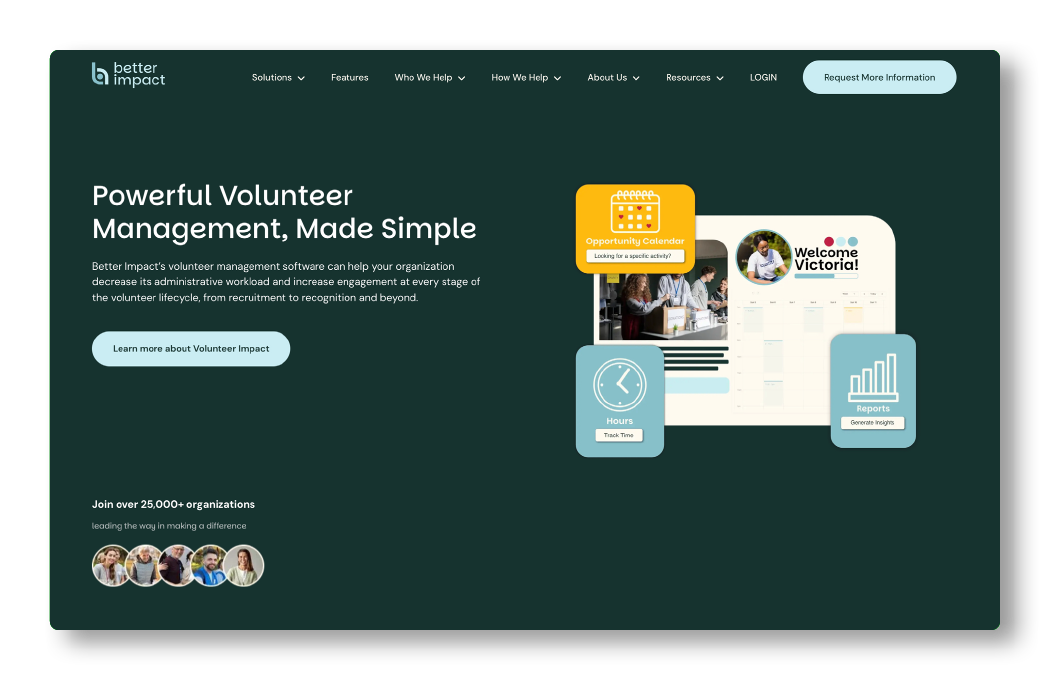 Better Impact, a volunteer management solution.