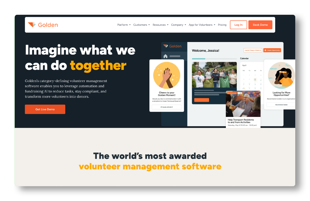 Golden, a volunteer management solution.