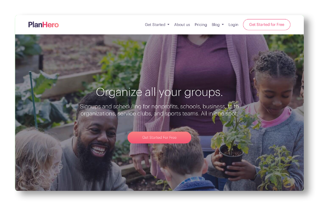 PlanHero, a volunteer management solution.
